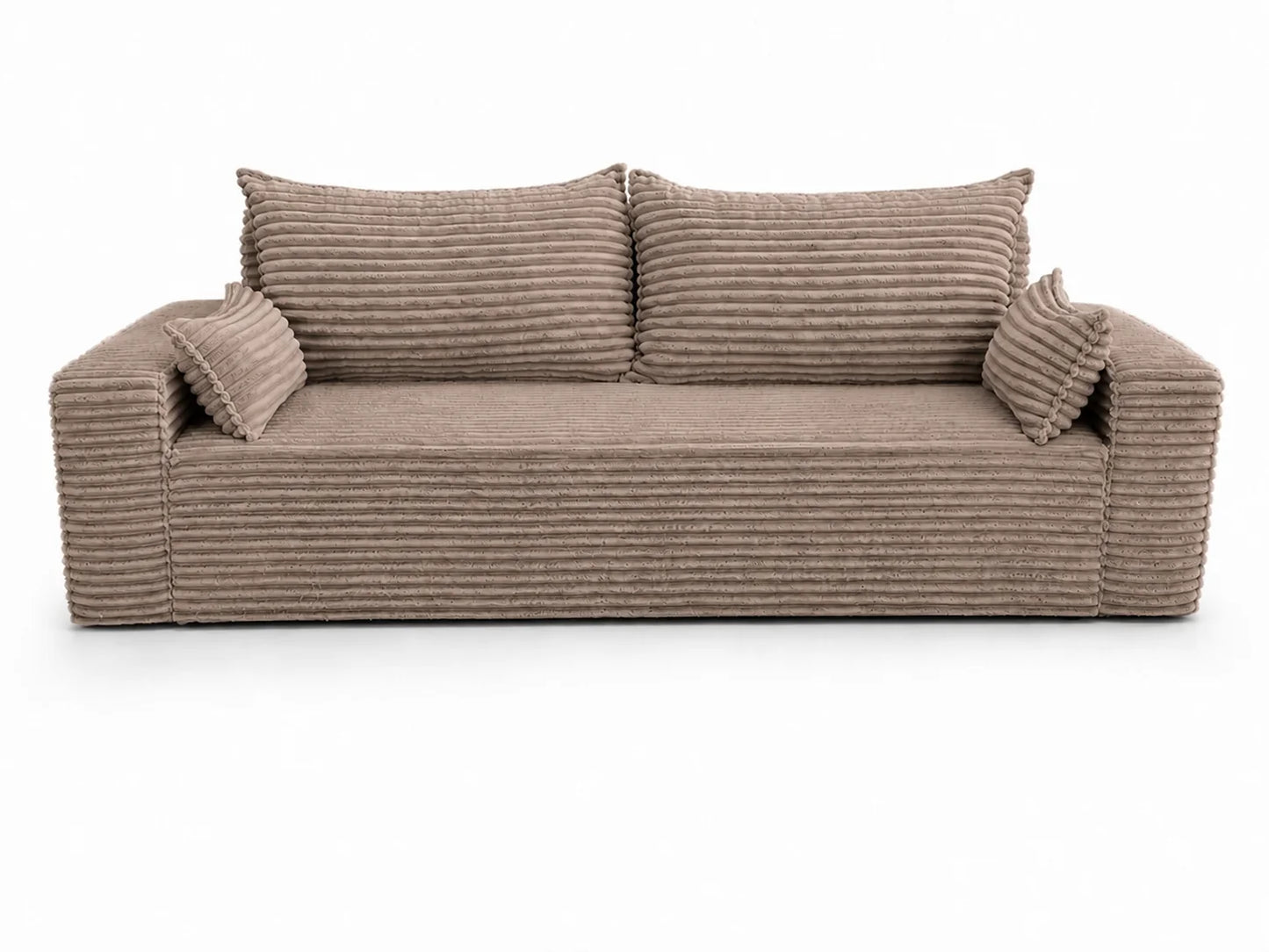 Sofa RENA 3-osobowa wolnostojąca – Sztruksowa, pojemnik, funkcja spania