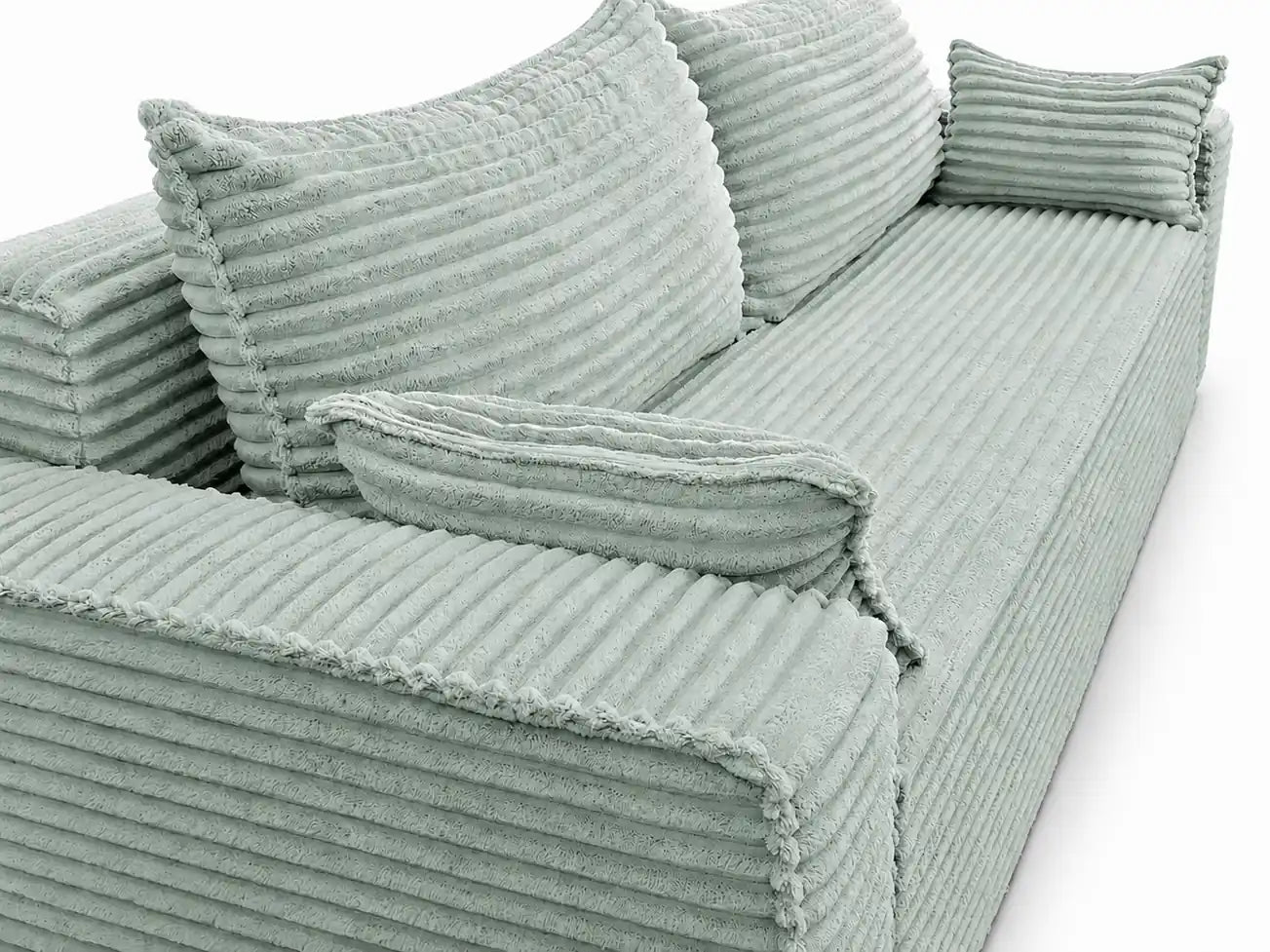 Sofa RENA 3-osobowa wolnostojąca – Sztruksowa, pojemnik, funkcja spania