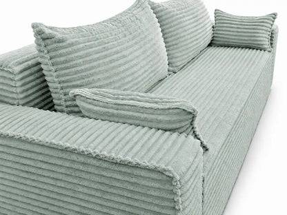 Sofa RENA 3-osobowa wolnostojąca – Sztruksowa, pojemnik, funkcja spania