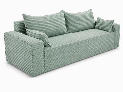Sofa RENA 3-osobowa wolnostojąca – Sztruksowa, pojemnik, funkcja spania