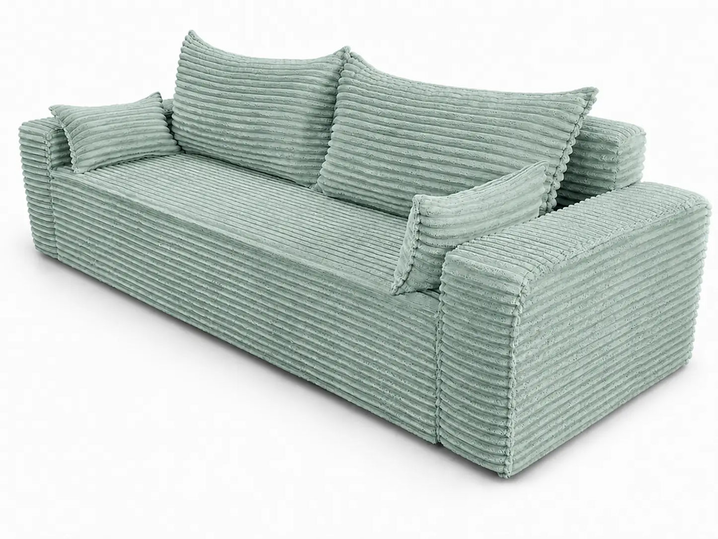 Sofa RENA 3-osobowa wolnostojąca – Sztruksowa, pojemnik, funkcja spania