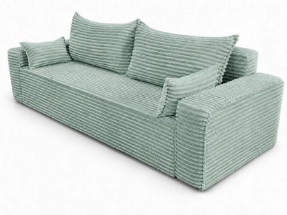 Sofa RENA 3-osobowa wolnostojąca – Sztruksowa, pojemnik, funkcja spania