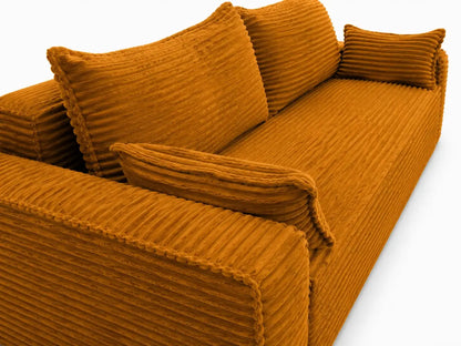 Sofa RENA 3-osobowa wolnostojąca – Sztruksowa, pojemnik, funkcja spania