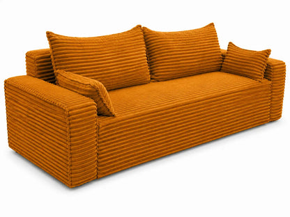 Sofa RENA 3-osobowa wolnostojąca – Sztruksowa, pojemnik, funkcja spania