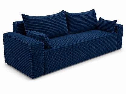 Sofa RENA 3-osobowa wolnostojąca – Sztruksowa, pojemnik, funkcja spania