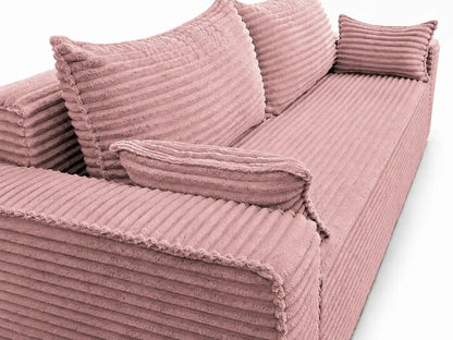 Sofa RENA 3-osobowa wolnostojąca – Sztruksowa, pojemnik, funkcja spania