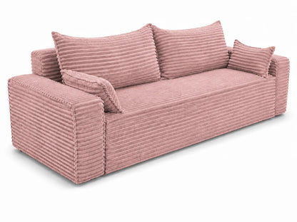 Sofa RENA 3-osobowa wolnostojąca – Sztruksowa, pojemnik, funkcja spania