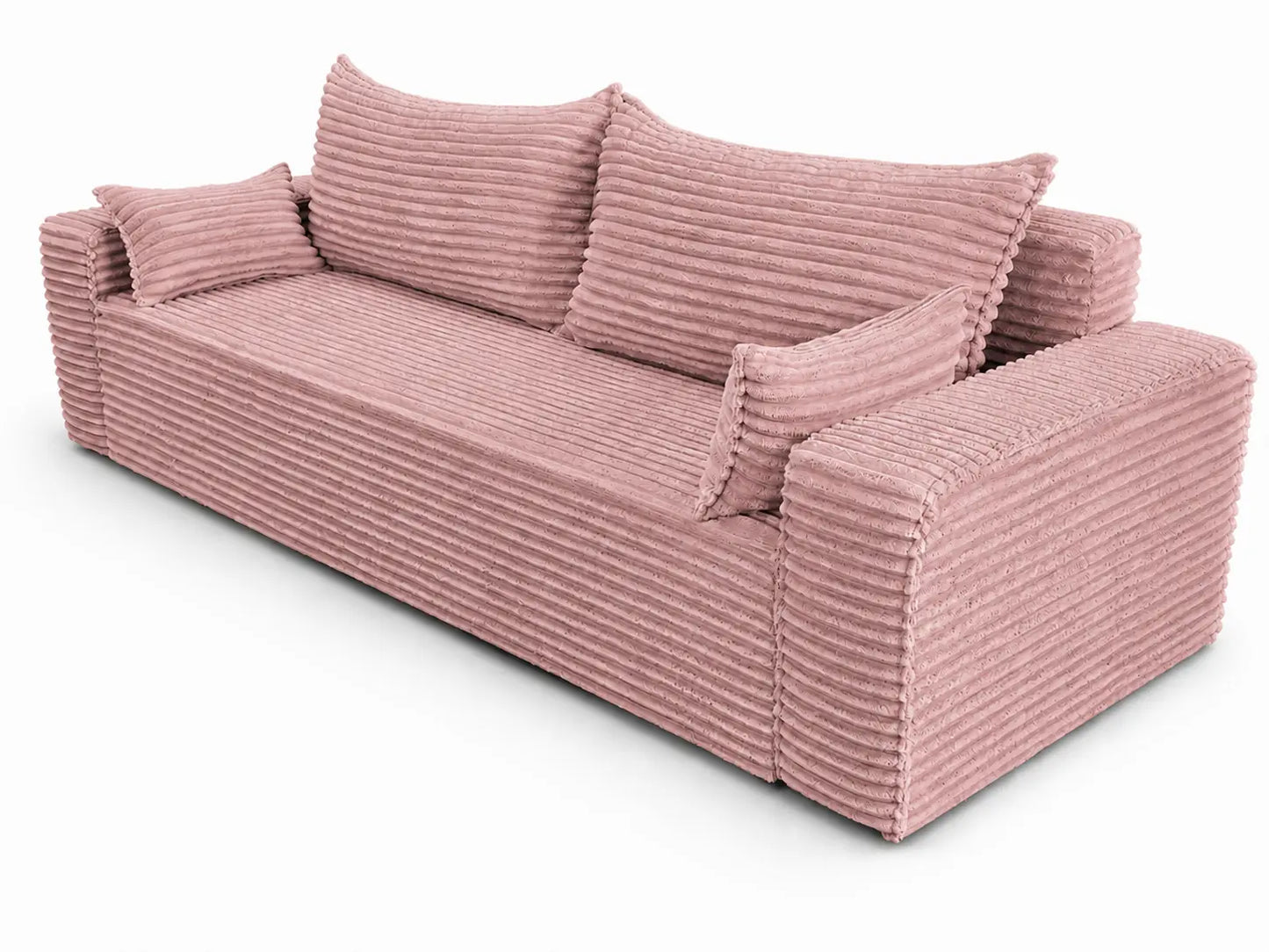 Sofa RENA 3-osobowa wolnostojąca – Sztruksowa, pojemnik, funkcja spania