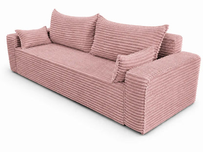 Sofa RENA 3-osobowa wolnostojąca – Sztruksowa, pojemnik, funkcja spania