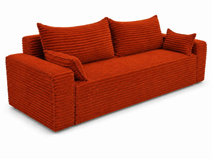 Sofa RENA 3-osobowa wolnostojąca – Sztruksowa, pojemnik, funkcja spania