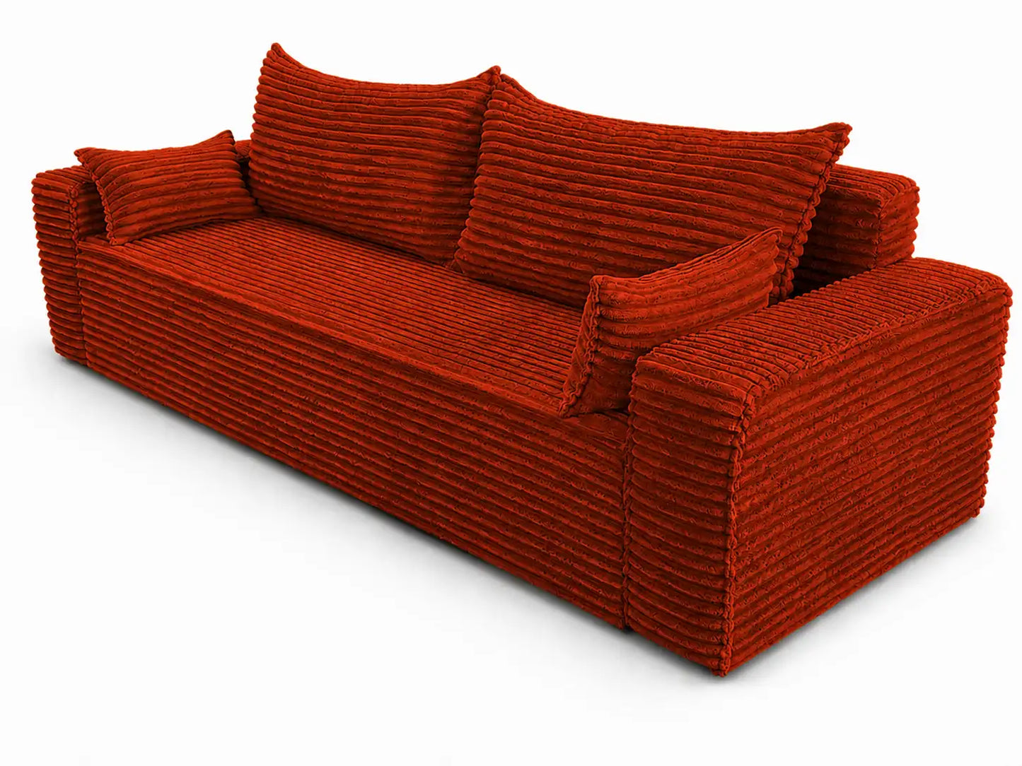 Sofa RENA 3-osobowa wolnostojąca – Sztruksowa, pojemnik, funkcja spania
