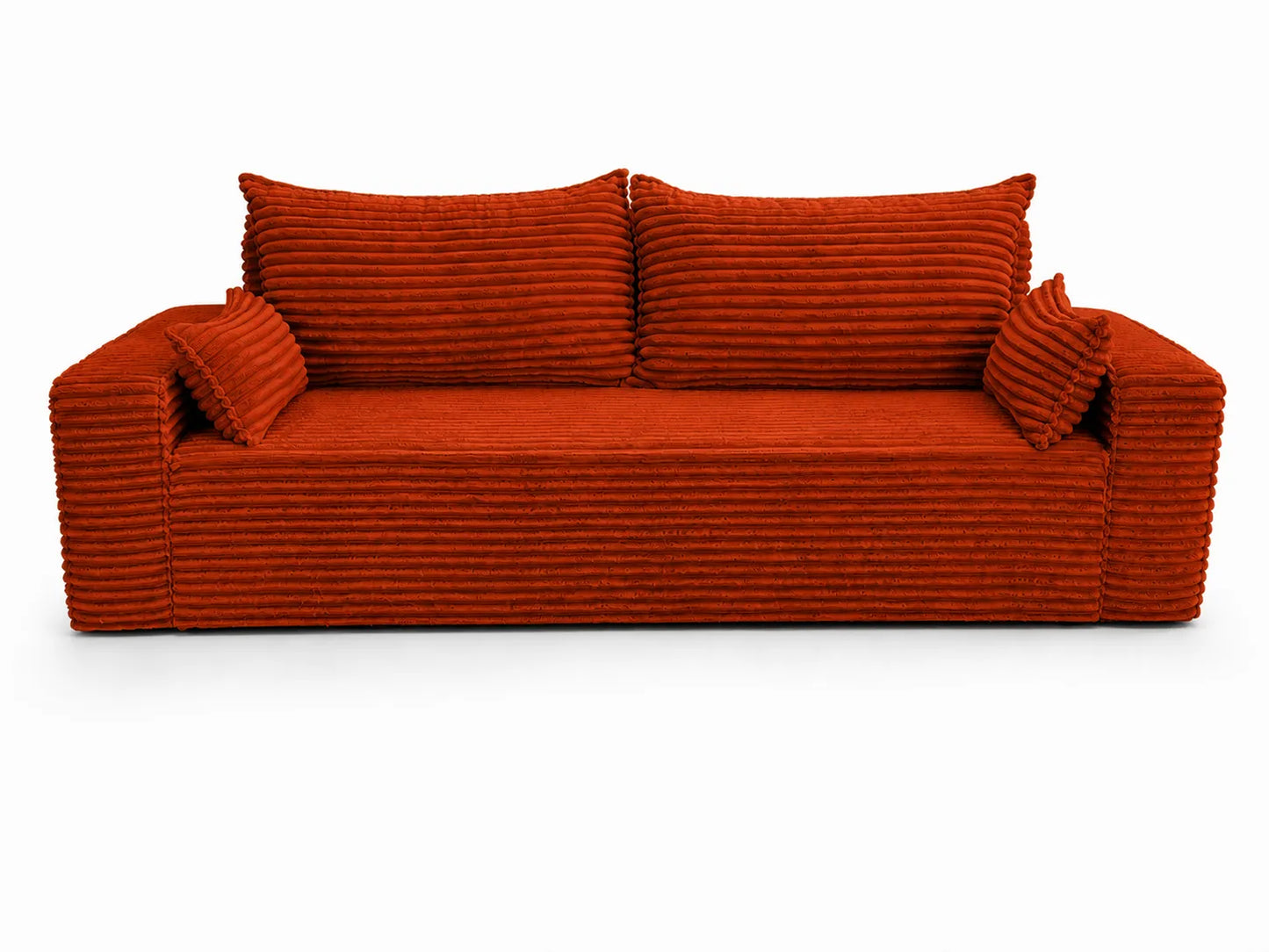 Sofa RENA 3-osobowa wolnostojąca – Sztruksowa, pojemnik, funkcja spania