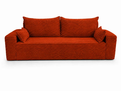 Sofa RENA 3-osobowa wolnostojąca – Sztruksowa, pojemnik, funkcja spania