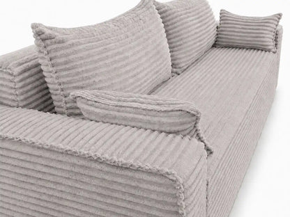 Sofa RENA 3-osobowa wolnostojąca – Sztruksowa, pojemnik, funkcja spania
