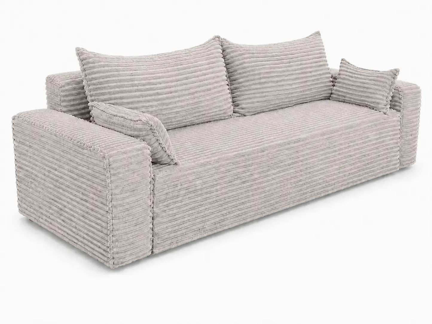 Sofa RENA 3-osobowa wolnostojąca – Sztruksowa, pojemnik, funkcja spania
