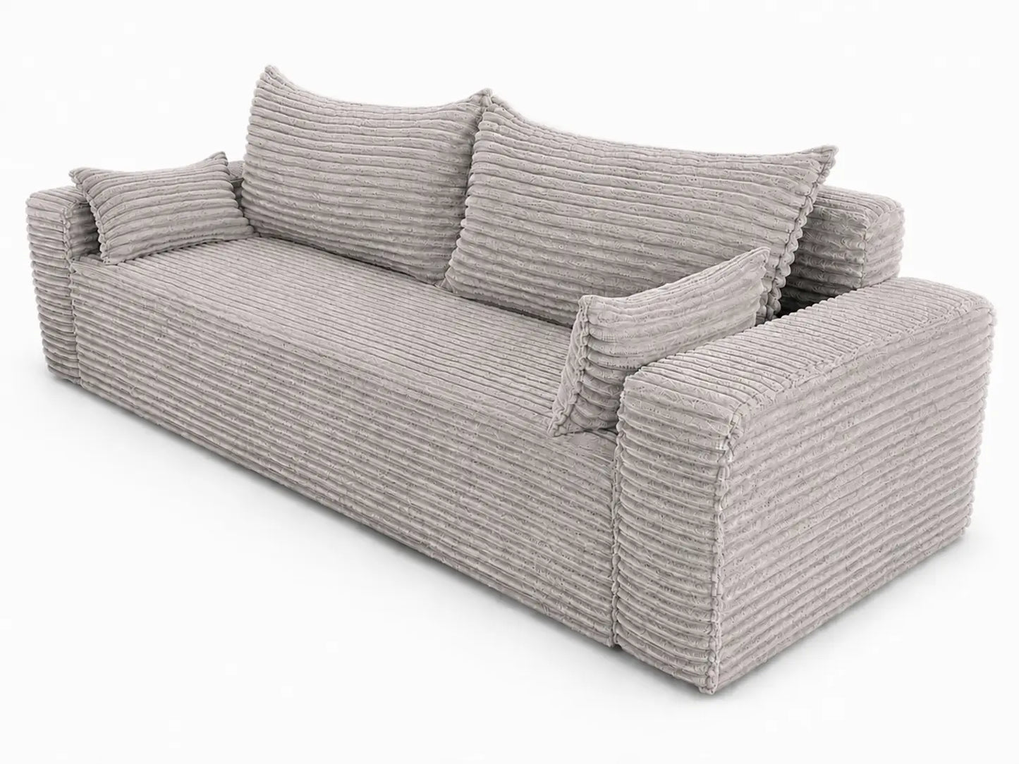 Sofa RENA 3-osobowa wolnostojąca – Sztruksowa, pojemnik, funkcja spania