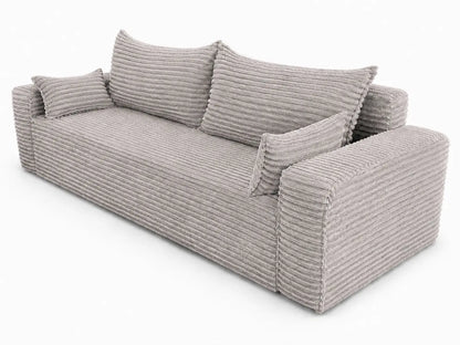 Sofa RENA 3-osobowa wolnostojąca – Sztruksowa, pojemnik, funkcja spania